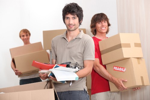 Customers choosing moving trucks at Maidavale Storage